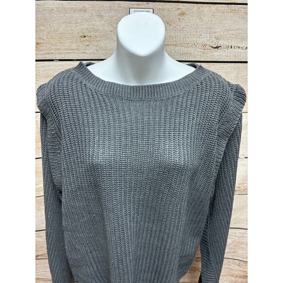 C+D+M Womens Sweater Size Medium Long Sleeve Pullover Gray New Casual Knit - Picture 4 of 15